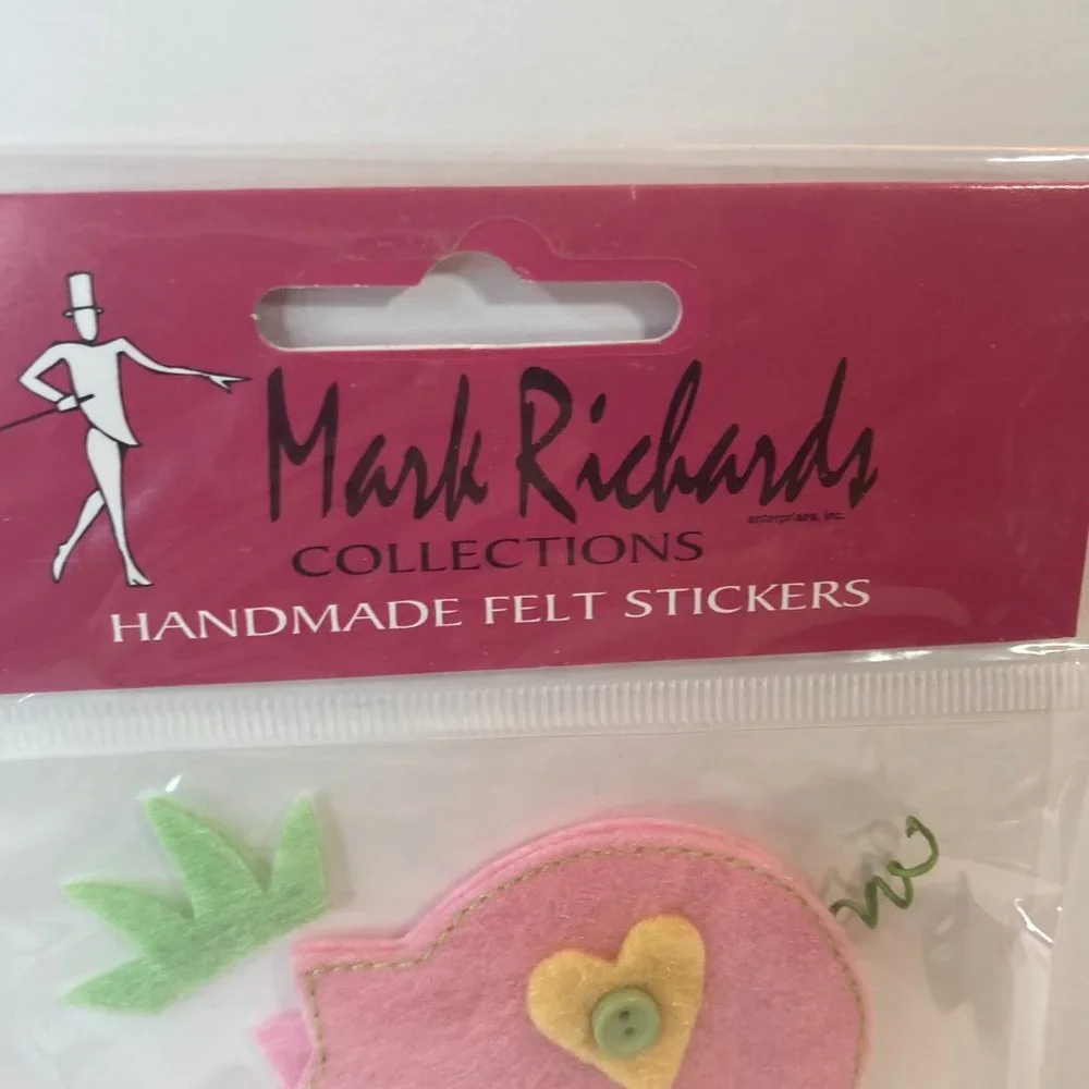 Scrapbook Embellishments Felt Stickers Flowers Pig Sheep Paper Crafts